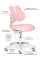 Комплект парта Ergokids TH-320 Pink + кресло Evo-kids Mio Lite KP (арт.TH-320 W/PN + Y-208 KP) - обивка розовая / накладки на ножках розовые (коробок-2 шт.)