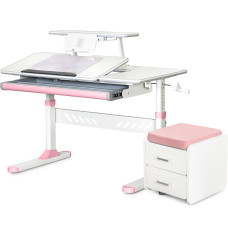 Комплект (S) ErgoKids TH-320 Pink (парта + тумба) (арт.TH-320 + BD C3_PINK) - накладки розовые / обивка розовая (коробок 2 шт.)
