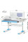 Детский стол ErgoKids TH-325 Blue (арт.TH-325 W/BL) - столешница белая / накладки на ножках голубые (коробок-2 шт.)