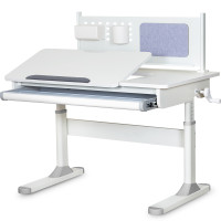 Дитячий стіл ErgoKids TH-325 Grey (арт.TH-325 W/G) - стільниця біла / накладки на ніжках сірі (коробок-2 шт.)