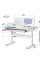 Детский стол ErgoKids TH-325 Pink (арт.TH-325 W/PN) - столешница белая / накладки на ножках розовые (коробок-2 шт.)