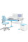 Комплект (L) ErgoKids TH-325 Blue (парта + кресло + тумба) (арт.TH-325 +Y-412 Lite+ C3 BLUE) - накладки голубые / обивка голубая (коробок 4 шт.)
