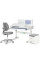 Комплект (L) ErgoKids TH-325 Grey (парта + кресло + тумба) (арт. TH-325 + Y-412 Lite + BD C3 _GREY) - накладки серые / обивка серая (коробок 4 шт.)