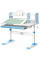Детский стол Ergokids TH-330 Blue (арт. TH-330 W/BL) - столешница белая / накладки на ножках голубые (коробок-1 шт.)