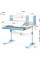 Детский стол Ergokids TH-330 Blue (арт. TH-330 W/BL) - столешница белая / накладки на ножках голубые (коробок-1 шт.)