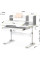 Детский стол Ergokids TH-330 Grey (арт. TH-330 W/G ) - столешница белая / накладки на ножках серые (коробок-1 шт.)