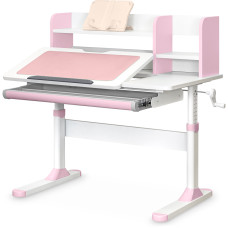 Детский стол Ergokids TH-330 Pink (арт. TH-330 W/PN) - столешница белая / накладки на ножках розовые (коробок-1 шт.)