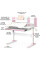 Дитячий стіл Evo-kids TH-330 Pink (арт. TH-330 W/PN) - стільниця біла / накладки на ніжках рожеві (коробок-1 шт.)