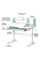 Дитячий стіл Evo-kids TH-330 Light Blue (арт. TH-330 W/Z) - стільниця біла / накладки на ніжках світло-блакитні (коробок-1 шт.)