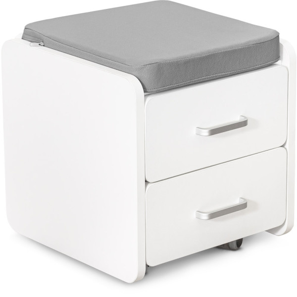 Комплект (S) ErgoKids TH-330 Grey (парта + тумба) (арт.TH-330 + BD C3_GREY) - накладки серые / обивка серая (коробок 2 шт.)