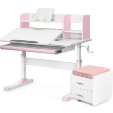 Комплект (S) ErgoKids TH-330 Pink (парта + тумба) (арт.TH-330 + BD C3_PINK) - накладки розовые / обивка розовая (коробок 2 шт.)