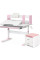 Комплект (S) ErgoKids TH-330 Pink (парта + тумба) (арт.TH-330 + BD C3_PINK) - накладки розовые / обивка розовая (коробок 2 шт.)