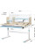 Детский стол Evo-kids TH-360 Blue (арт.TH-360 TG/BL) - столешница дерево / накладки на ножках голубые (коробок 2 шт.)