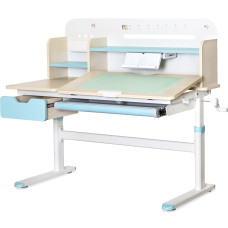 Детский стол Evo-kids TH-360 Plus Blue (арт. TH-360 TG/BL Plus) - столешница дерево / накладки на ножках голубые (коробок 3 шт.)