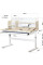 Детский стол Evo-kids TH-360 Grey (арт.TH-360 TG/G) - столешница дерево / накладки на ножках серые (коробок 2 шт.)