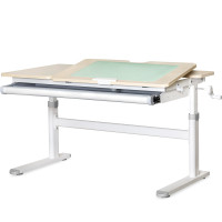 Детский стол Evo-kids TH-360 Lite Grey (арт. TH-360 TG/G Lite) - столешница дерево / накладки на ножках серые (коробок 1 шт.)
