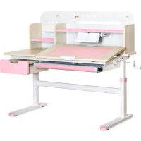Дитячий стіл Evo-kids TH-360 Pink (арт. TH-360 TG/PN Plus) - стільниця дерево / накладки на ніжках рожеві (коробок 3 шт.)