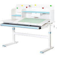 Детский стол Evo-kids TH-360 Blue (арт.TH-360 WG/BL) - столешница белая / накладки на ножках голубые (коробок 2 шт.)