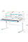 Детский стол Evo-kids TH-360 Blue (арт.TH-360 WG/BL) - столешница белая / накладки на ножках голубые (коробок 2 шт.)