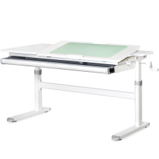 Детский стол Evo-kids TH-360 Lite Grey (арт. TH-360 WG/G Lite) - столешница белая / накладки на ножках серые (коробок 1 шт.)
