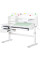 Дитячий стіл Evo-kids TH-360 Plus Grey (арт. TH-360 WG/G Plus) - стільниця біла / накладки на ніжках сірі (коробок 3 шт.)