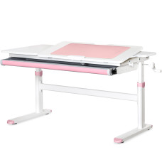 Детский стол Evo-kids TH-360 Lite Pink (арт. TH-360 WG/PN Lite) - столешница белая / накладки на ножках розовые (коробок 1 шт.)