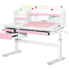Дитячий стіл Evo-kids TH-360 Pink (арт. TH-360 WG/PN Plus) - стільниця біла / накладки на ніжках рожеві (коробок 3 шт.)
