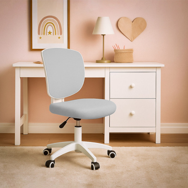 Детское кресло Evo-Kids Study Air Grey (арт. Y-101 G) - спинка сетка / сиденье ткань / серое (коробок-1 шт.)