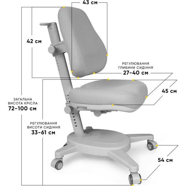 Кресло Mealux Onyx G (арт.Y-110 G) - обивка серая (коробок-1 шт.)