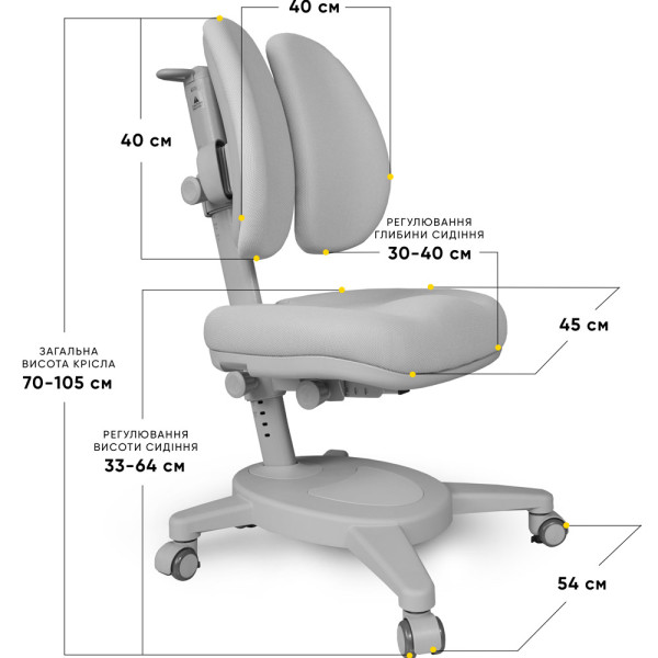 Кресло Mealux Onyx Duo G  (арт.Y-115 G) - обивка серая (коробок-1 шт.)