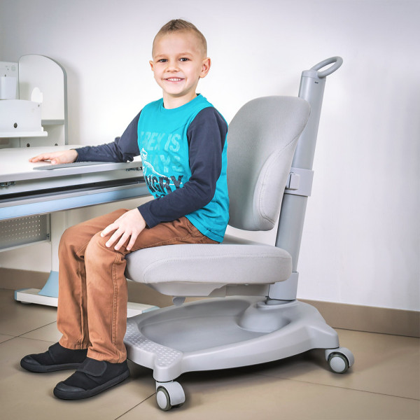 Кресло детское ErgoKids ErgoKids GT Y-402 ortopedic grey - обивка серая однотонная (коробок-1 шт.)