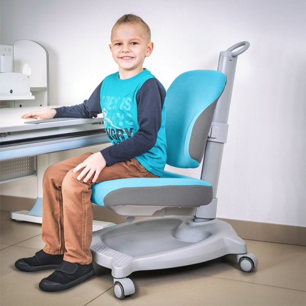 Кресло детское ErgoKids GT Y-402 ortopedic blue - обивка голубая однотонная (коробок-1 шт.)