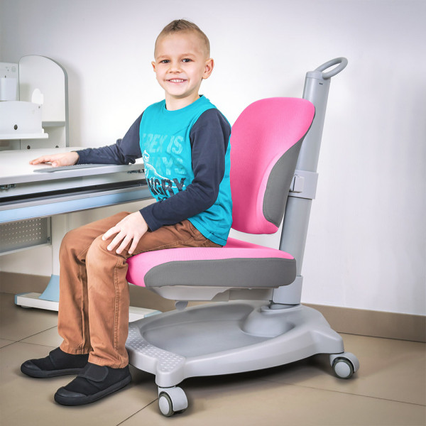 Кресло детское ErgoKids GT Y-402 ortopedic pink - обивка розовая однотонная (коробок-1 шт.)