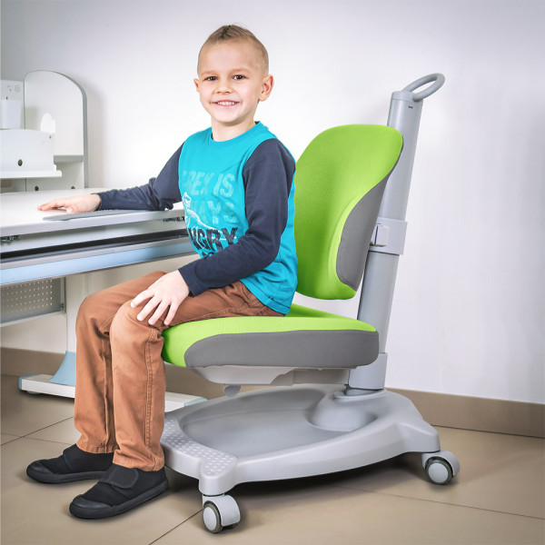 Кресло детское ErgoKids GT Y-402 ortopedic green - обивка зеленая однотонная (коробок-1 шт.)