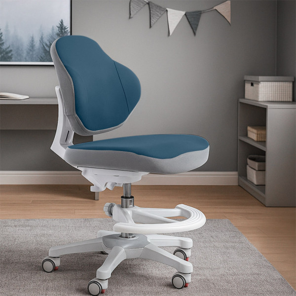 Детское кресло Evo-Kids Mio Classic Dark blue (арт.Y-405 DB) - обивка синя однотонная (коробок-1 шт.)