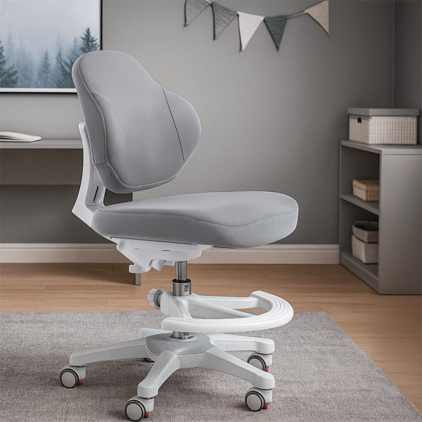 Детское кресло Evo-Kids Mio Classic Grey (арт.Y-405 G) - обивка серая однотонная (коробок-1 шт.)