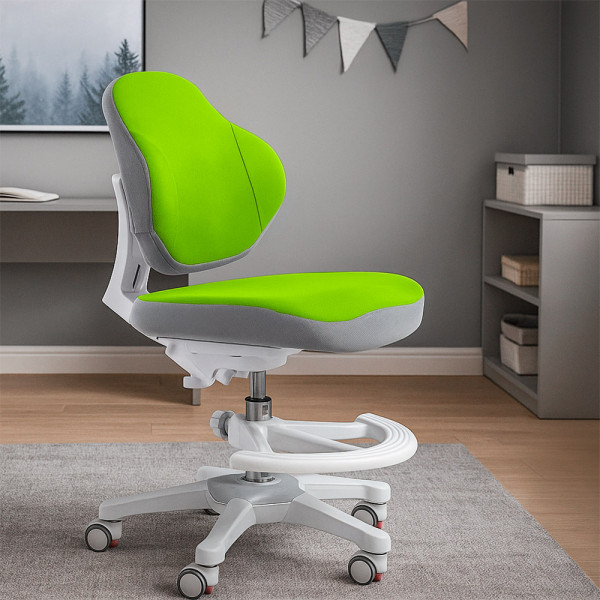 Детское кресло ErgoKids Mio Classic Green (арт.Y-405 KZ) - обивка зеленая однотонная (коробок-1 шт.)