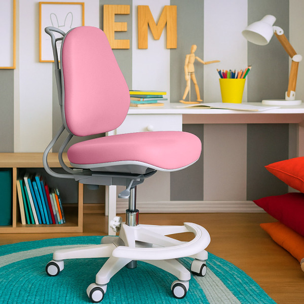 Детское кресло Evo-Kids Mio Ergo Lite Pink (арт.Y-507 Lite KP) - обивка розовая однотонная (коробок-1шт.)