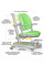 Дитяче крісло Mealux Ortoback Duo Plus Green (арт.Y-510 KZ Plus) - оббивка зелена однотонна (коробок-2 шт.)