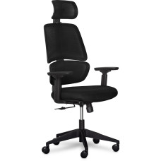 Кресло Mealux Leo Air Black (арт.Y-543 KB) - обивка сетка / черная однотонная (коробок-1 шт.)
