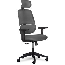 Кресло Mealux Leo Air Dark Grey (арт.Y-543 KBG) - обивка сетка / серая однотонная (коробок-1 шт.)