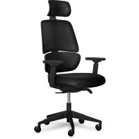 Крісло Mealux Leo Air Plus Black (арт.Y-546 KB) - оббивка сітка / чорна однотонна (коробок-1 шт.)