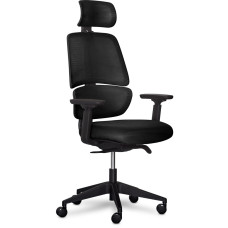 Кресло Mealux Leo Air Plus Black (арт.Y-546 KB) - обивка сетка / черная однотонная (коробок-1 шт.)