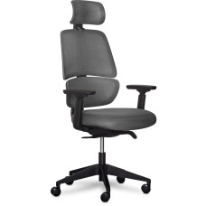 Кресло Mealux Leo Air Plus Dark Grey (арт.Y-546 KBG) - обивка сетка / серая однотонная (коробок-1 шт.)