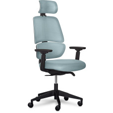 Кресло Mealux Leo Air Plus Grey /Blue (арт.Y-546 KBGL) - обивка сетка / серо-голубая однотонная (коробок-1 шт.)