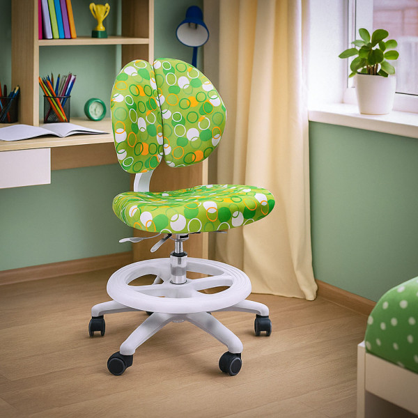 Кресло Mealux Duo Kid Z (арт.Y-616 Z) обивка зеленая с шариками (коробок-1 шт.)
