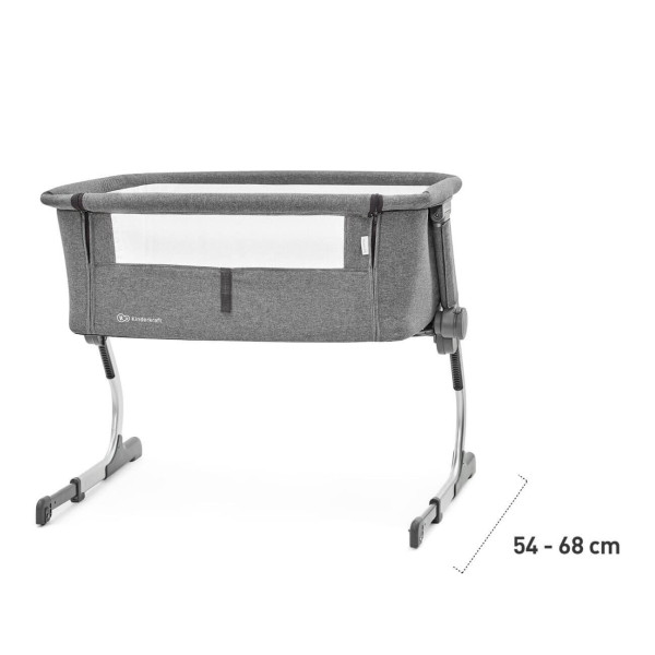 Приставная кровать-люлька Kinderkraft Uno Grey (KKLUNOGRY00000)