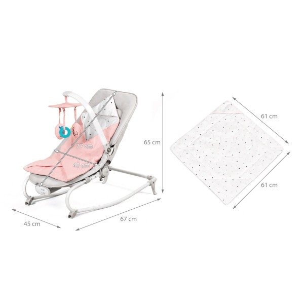 Шезлонг-качалка Kinderkraft Felio Pink (KKBFELIPNK0000)