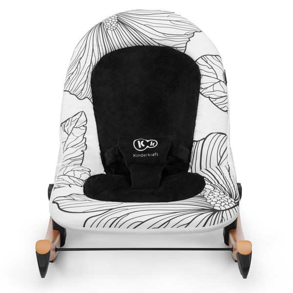 Шезлонг-качалка Kinderkraft Finio Black/White (KKBFINOBLK0000)