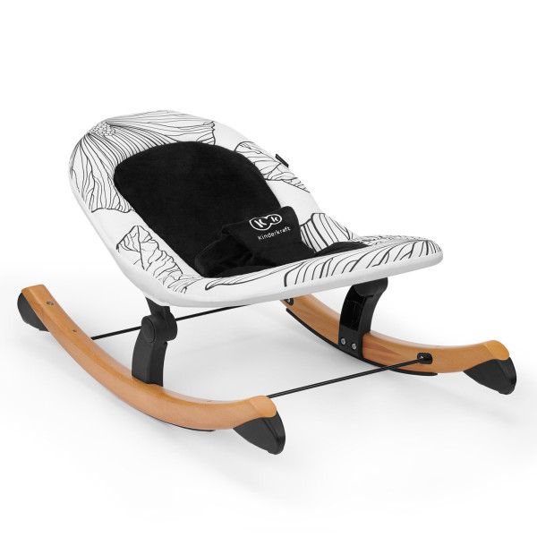Шезлонг-качалка Kinderkraft Finio Black/White (KKBFINOBLK0000)
